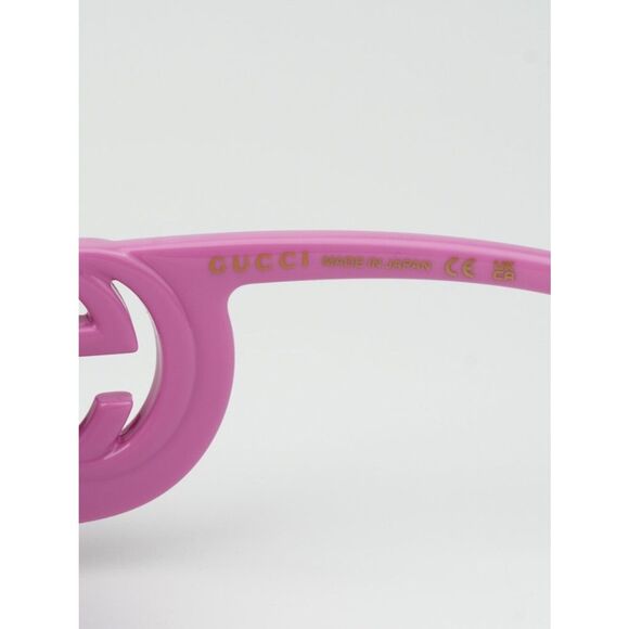 NEW Gucci GG1325S 006 Pink Grey Rectangle Unisex Sunglasses GG 1325S